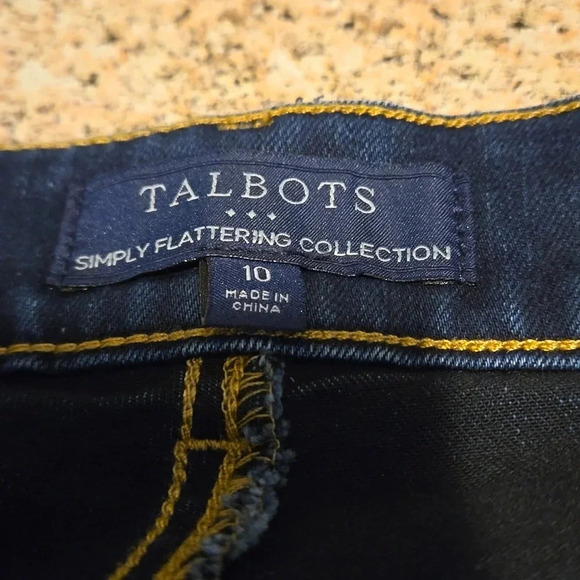 Talbots Simply Flattering Denim Blue Jeans High Waist Straight Leg Women size 10 - Picture 6 of 11